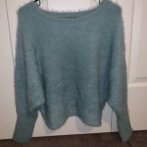 Light blue fuzzy sweater